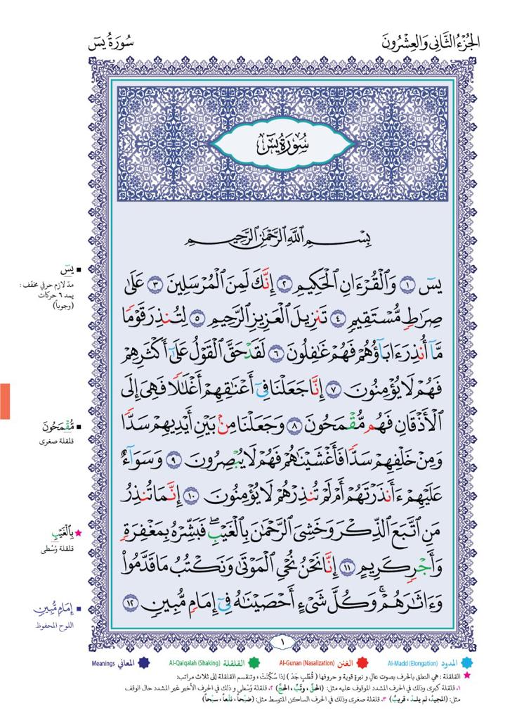 Juz’ Yassin (Quarter)