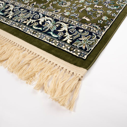Green Patterned Madinah Prayer Mat – Extra Thick 10mm Sajjadah (110×70cm) | Jumanah